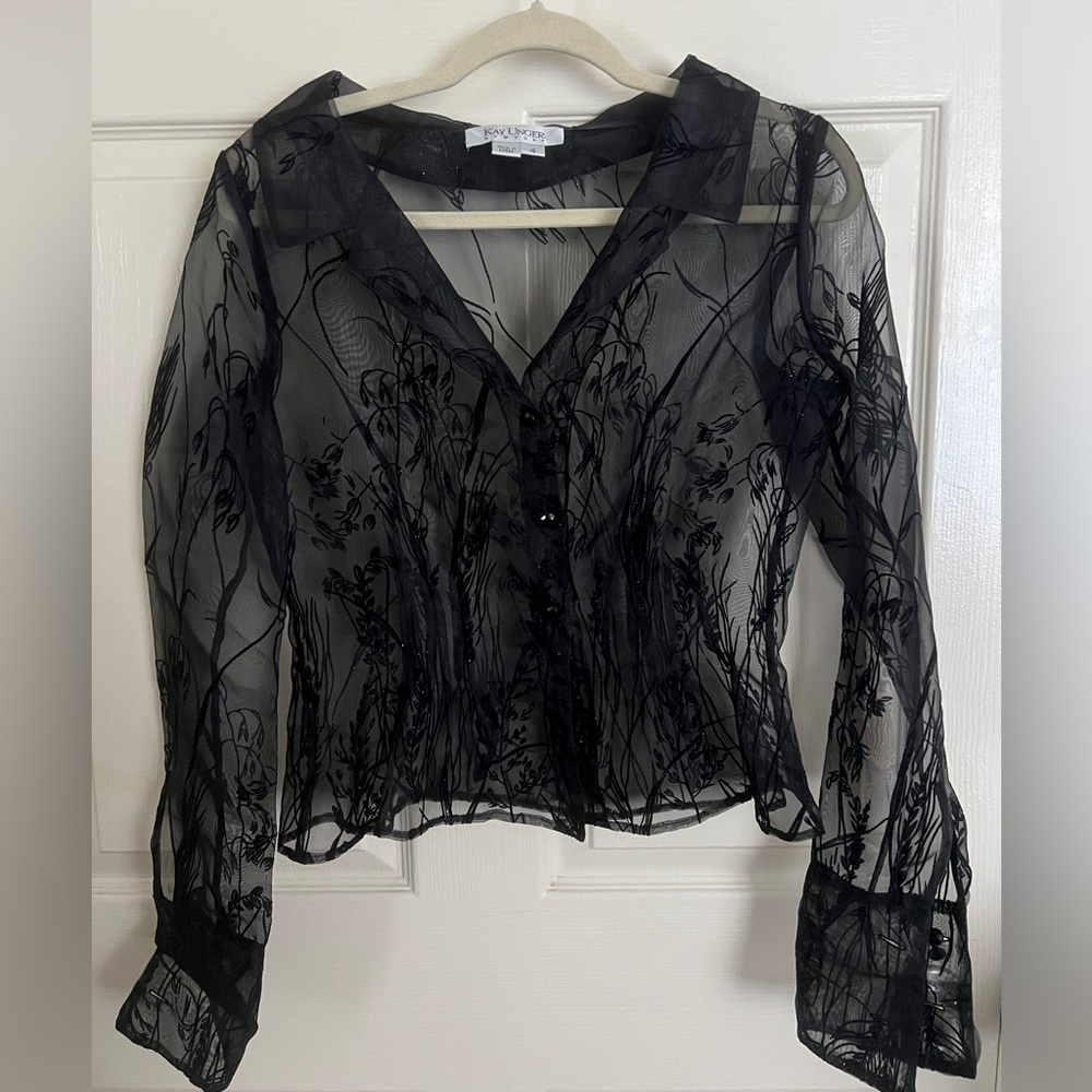 Kay Unger Sheer Top